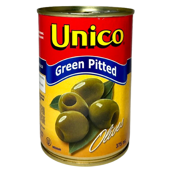 UNICO - GREEN PITTED OLIVES 375ML