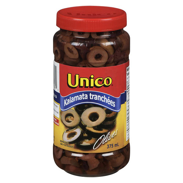 UNICO - SLICED KALAMATA OLIVES 375ML