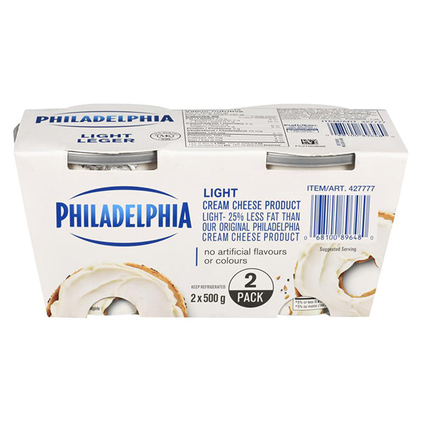 KRAFT - PHILADELPHIA LIGHT CREAM CHEESE 2x500 GR