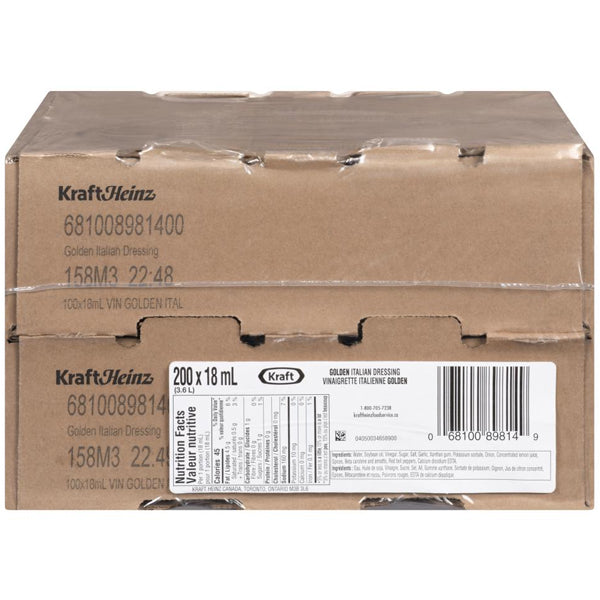 KRAFT HEINZ - GOLDEN ITALIAN DRESSING 200x18ML
