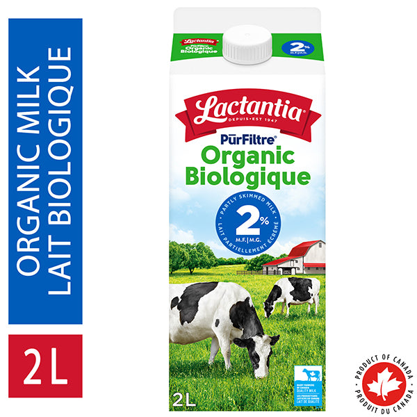 LACTANTIA - PURFILTRE 2% ORGANIC MILK 2LT