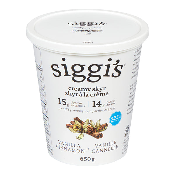 SIGGI - 3.25% CREAMY SKYR VANILLA CINNAMON 650GR