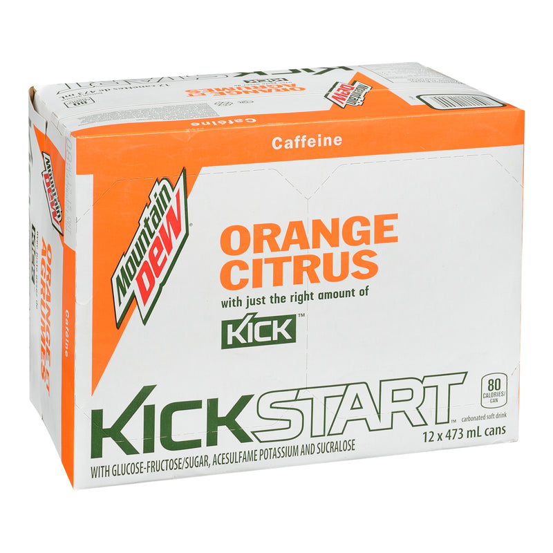 MOUNTAIN DEW - KICK START ORANGE CITRUS 12x473 ML