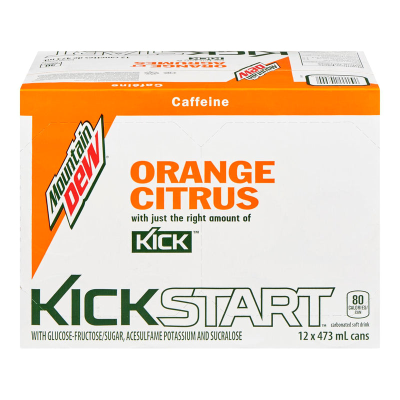 MOUNTAIN DEW - KICK START ORANGE CITRUS 12x473 ML