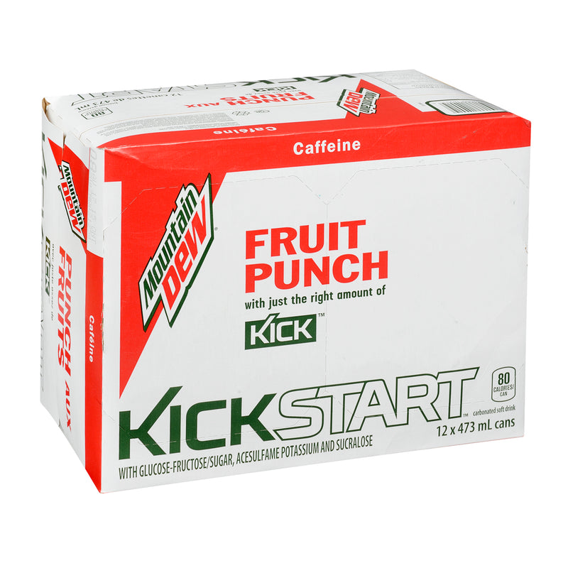 MOUNTAIN DEW - KICK START FRUIT PUNCH 12x473 ML