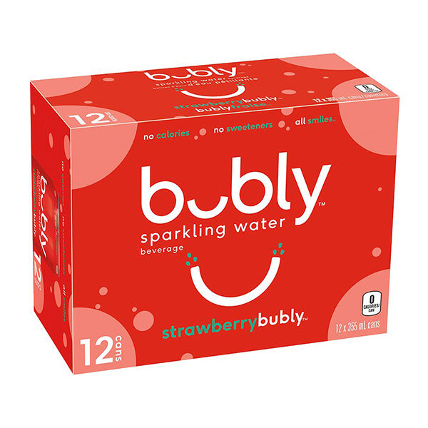 BUBLY - STRAWBERRY SPARKLING 12x355 ML