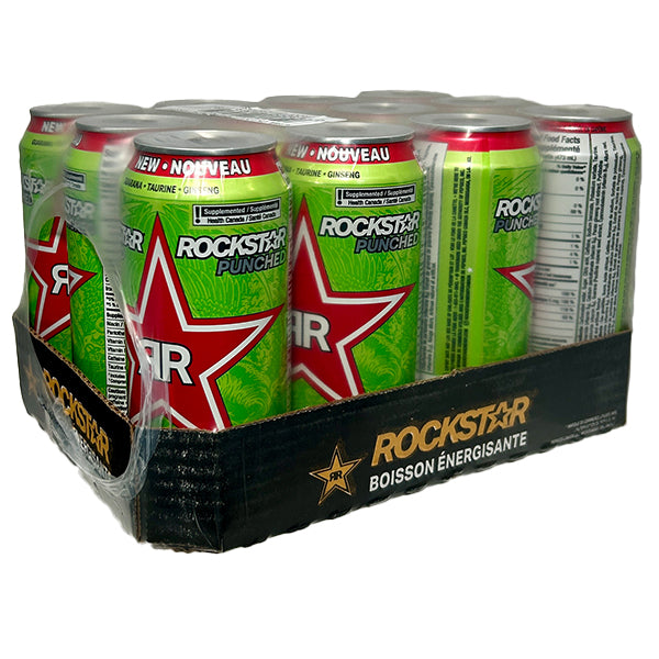 ROCKSTAR - PUNCHED STRAWBERRY KIWI 12x473 ML