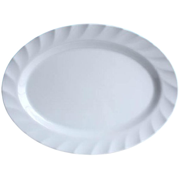 STANDA - PLATTER 18in  OVAL MEL.WHT. 1EA