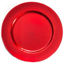 STANDA - CHARGER PLATE 13IN PLAIN RED 1EA