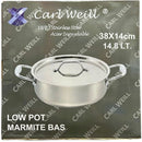 CARL WELL - STAINLESS STEEL INDUCTION READY POT 14.8LT EA