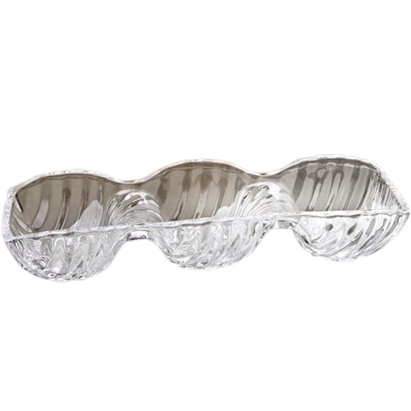 STANDA - 3-SECTION DEEP DISH CRYSTAL GLASS GIFT BOX 1 UN