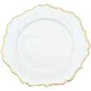 STANDA - 13" WHITE WITH GOLD RIM-CHARGER PLATE 1 UN