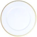 STANDA - 13IN WHITE/GOLD RIM CHARGER PLATE 1 UN