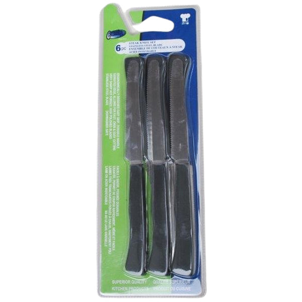 STANDA - STEAK KNIFE SET BLACK 6PC