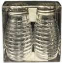 STANDA - SALT AND PEPPER SET GLASS 90ML ROUND RIBBED 1EA