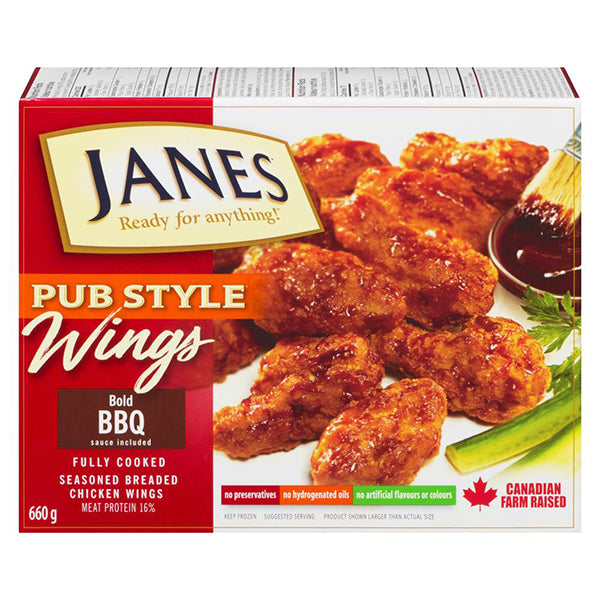 JANES - PUB STYLE CHICKEN WINGS 660GR