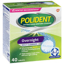 POLIDENT - OVERNIGHT DENTURE CLEANER 40EA