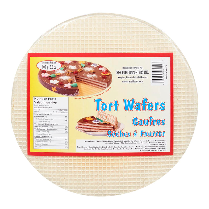S&F - POLISHED ROUND TORTE WAFERS 120GR
