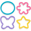 WILTON - COOKIE/TREAT CUTTER SET 4PC GRIPPY ASSORTED BAGGED EFS 1EA