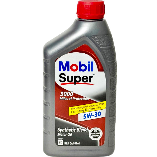 MOBIL SUPER - 5000 SYNTHETIC BLEND MOTOR OIL SAE 5W-30 6x946 ML