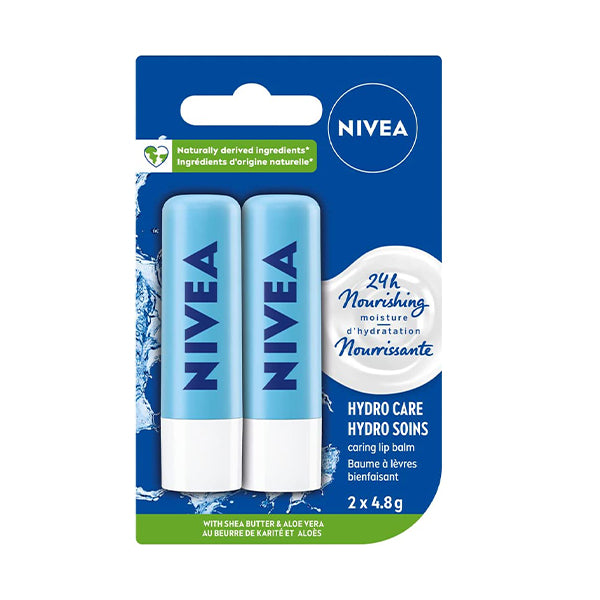 NIVEA - LIP CARE HYDRO DUO PACK 2x4.8 GR