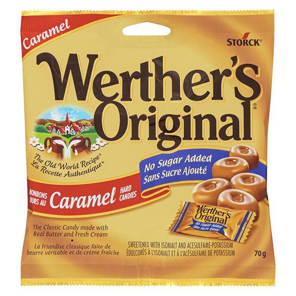 STORCK - WERTHERS ORIGINAL CARAMEL HARD CANDY- NO SUGAR ADDED 70GR