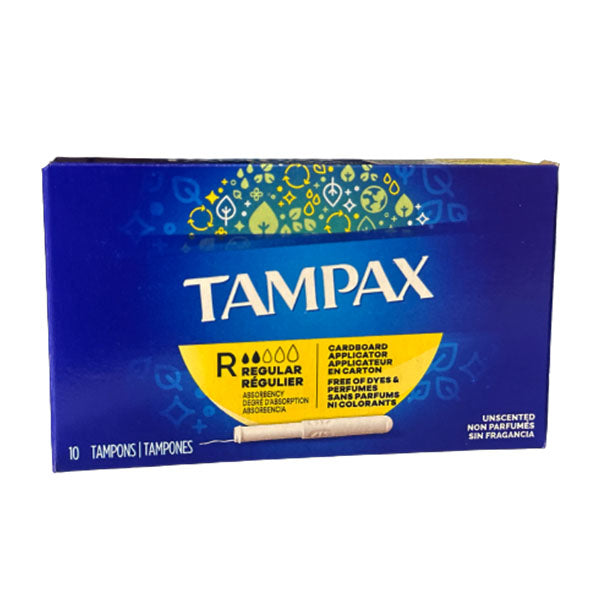 TAMPAX - REGULAR TAMPONS UNSCENTED 10EA