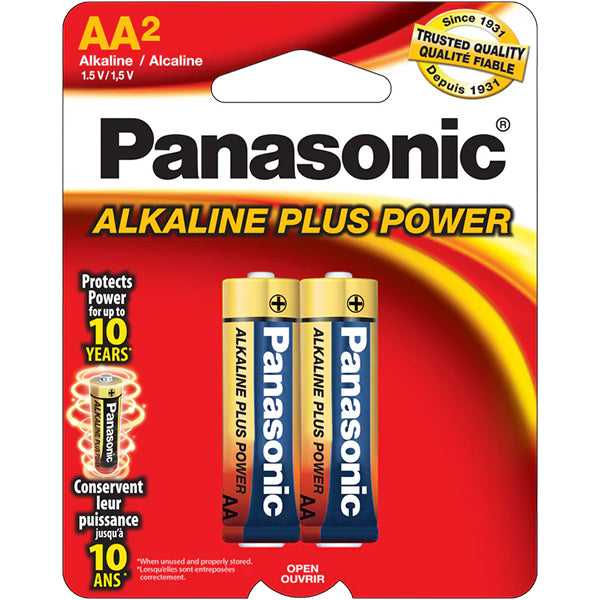 PANASONIC - AA-2 ALKALINE POWER PLUS 2PK 1EA