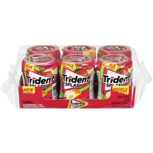TRIDENT - SPLASH STRAWBERRY & LIME BOTTLES 6x40 PC
