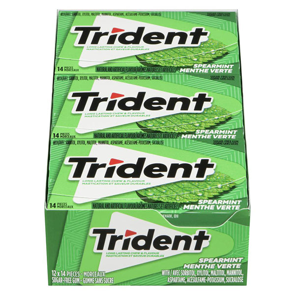 TRIDENT - SLAB SPEARMINT 12x14 PK