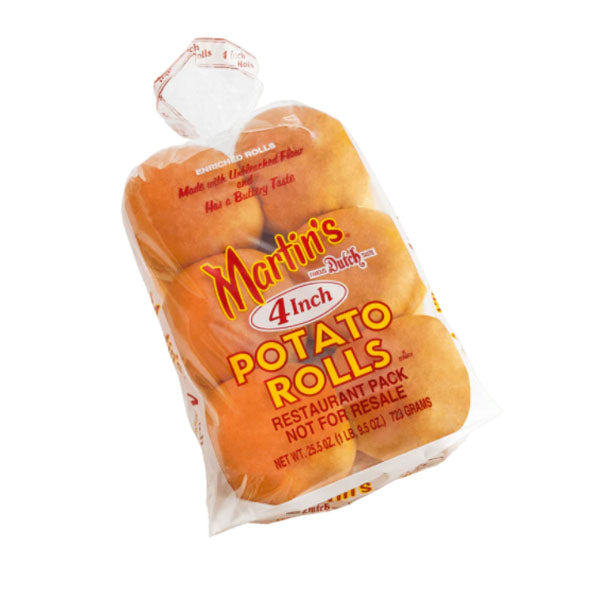 MARTIN'S FAMOUS POTATO ROLLS - MARTINS BURGER BUN 4IN 4x12 EA