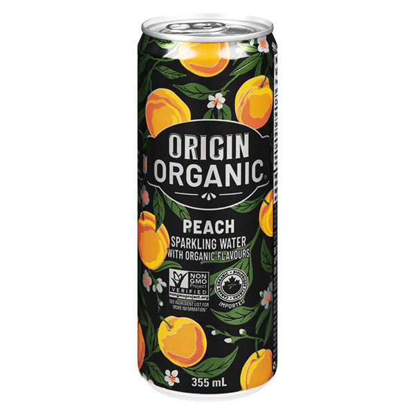 ORIGIN ORGANIC - SPARKLING WATER PEACH 6x355 ML