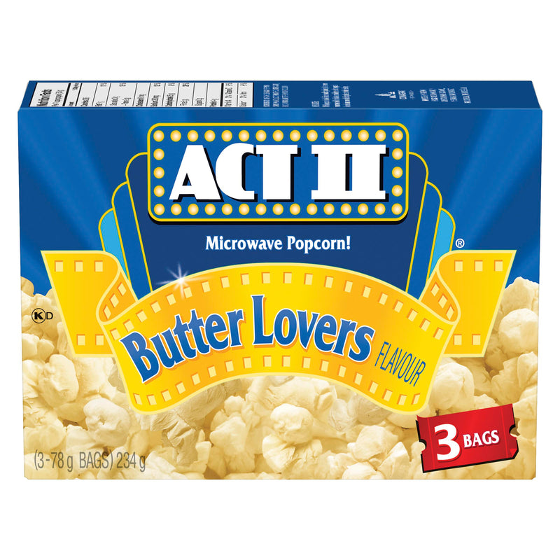 ACT II - MICROWAVE POPCORN BUTTER LOVER 3x78 GR