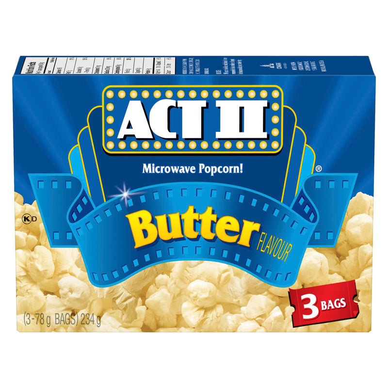 ACT II - MICROWAVE POPCORN BUTTER 3x78 GR