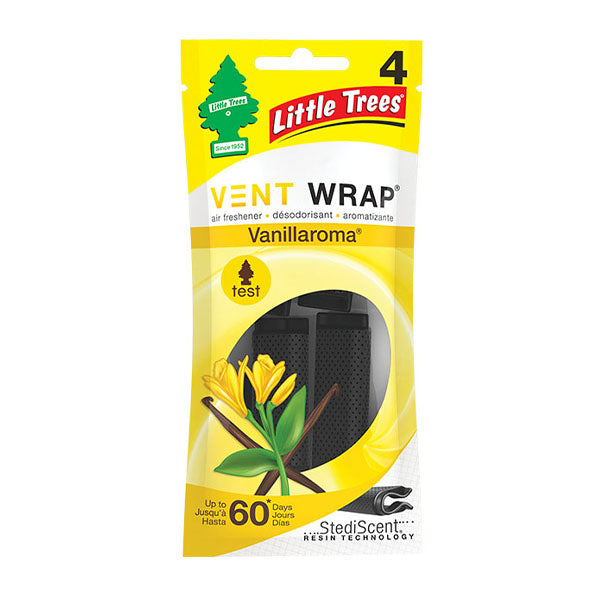 LITTLE TREE - LT VANILLAROMA VENT WRAP 4PK EA