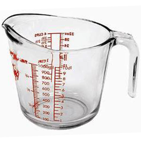 STANDA - MEASURING CUP GLASS 4cup/32oz/1lt. 1EA