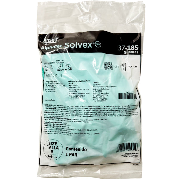 ANSELL - GREEN NITRILE MEDIUM GLOVES SIZE 9 1PAIR