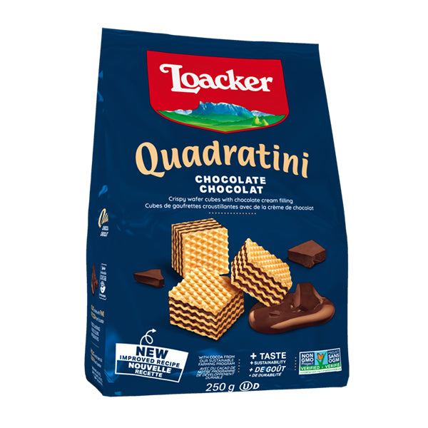 LOACKER - QUADRATINI CHOCOLATE 250GR