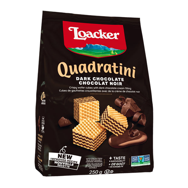 LOACKER - QUADRATINI DARK CHOC 250GR