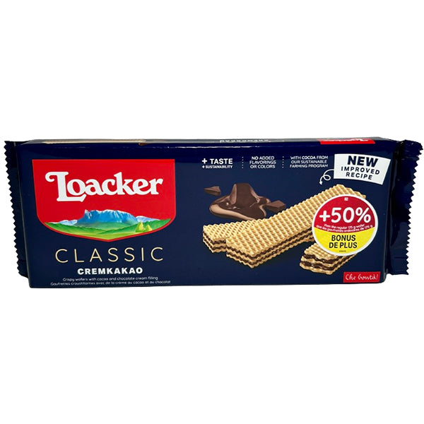 LOACKER - WAFERS  CHOCOLATE 262.5GR