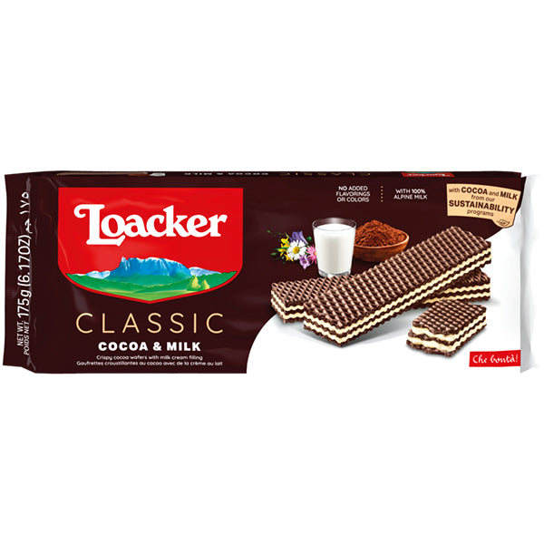 LOACKER - WAFER CLASSIC COCOA MILK 175GR