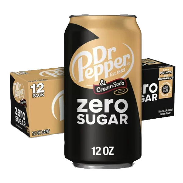 DR PEPPER - US ZERO CREAM SODA 12x355ML