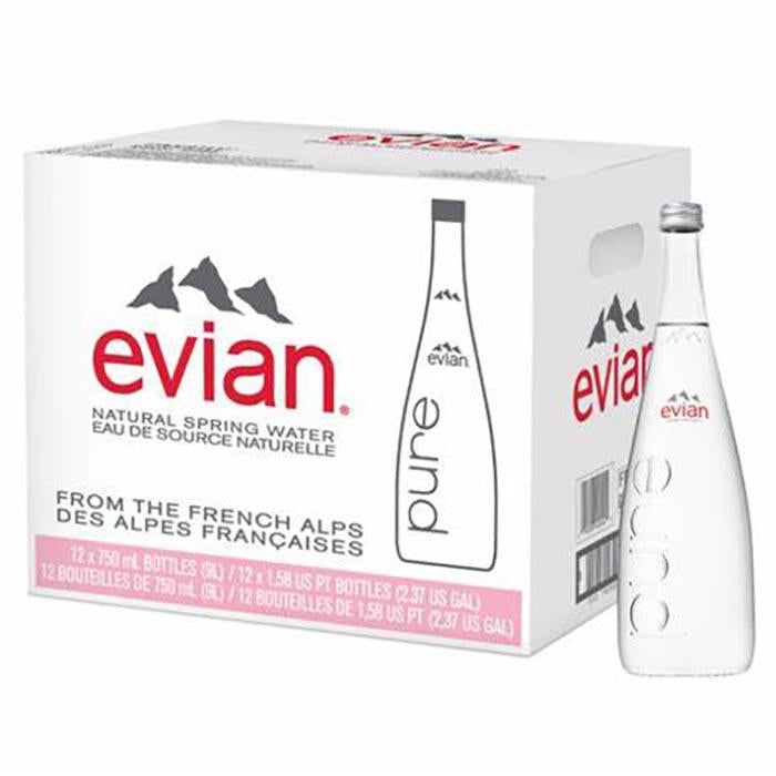 EVIAN - WATER GLASS 12x750ML