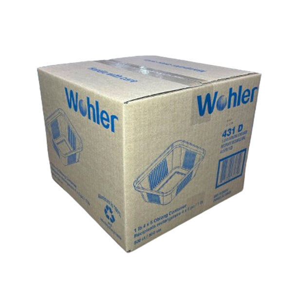 WOHLER - OBLONG CONTAINER 4X5 1LB 500EA