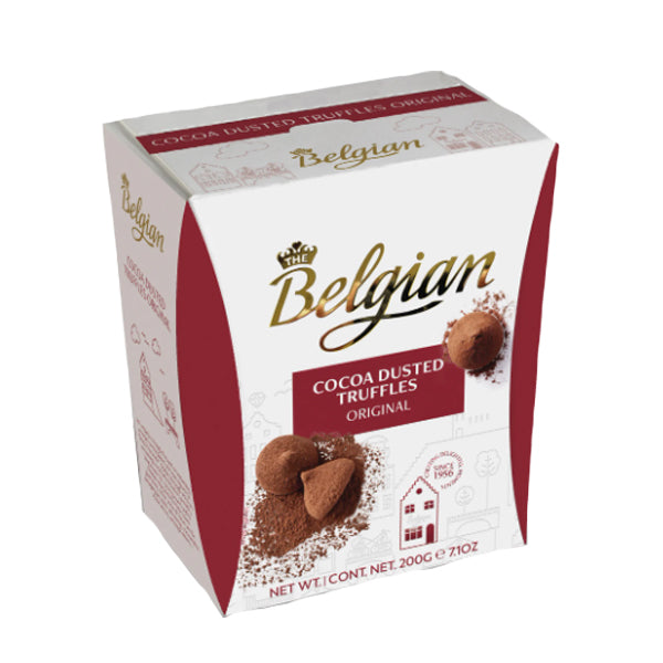 BELGIAN - COCOA DUSTED TRUFFLES ORIGINAL BOX 200GR