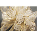5/8IN WHITE GOLD STRIPPED CHIFFON RIBBON 50YD