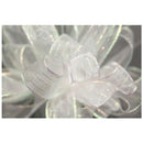 5/8IN WHITE PEARL STRIPPED CHIFFON RIBBON 50YD