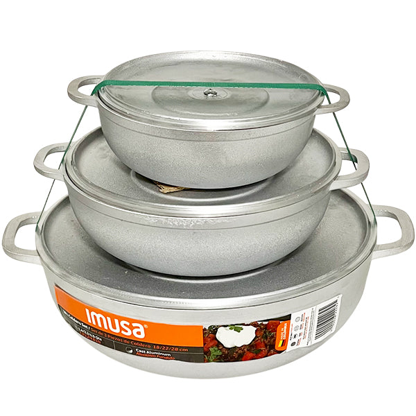 IMUSA - DUTCH OVEN SET 18/22/28 CM(1.6QT/2.6QT/5QT) 3PC