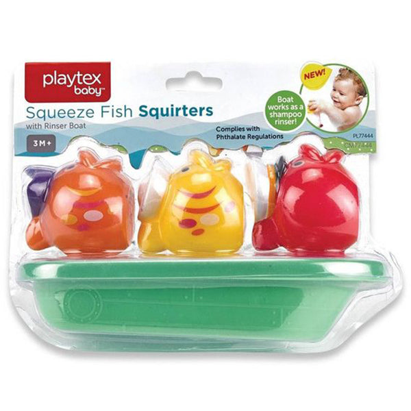 BABIES - PLAYTEX BABY SQUEEZE FISH SQUIRTERS & RINSE BOAT EA