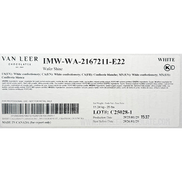 VAN LEER - SHINE WHITE COMPOUND 11.33KG